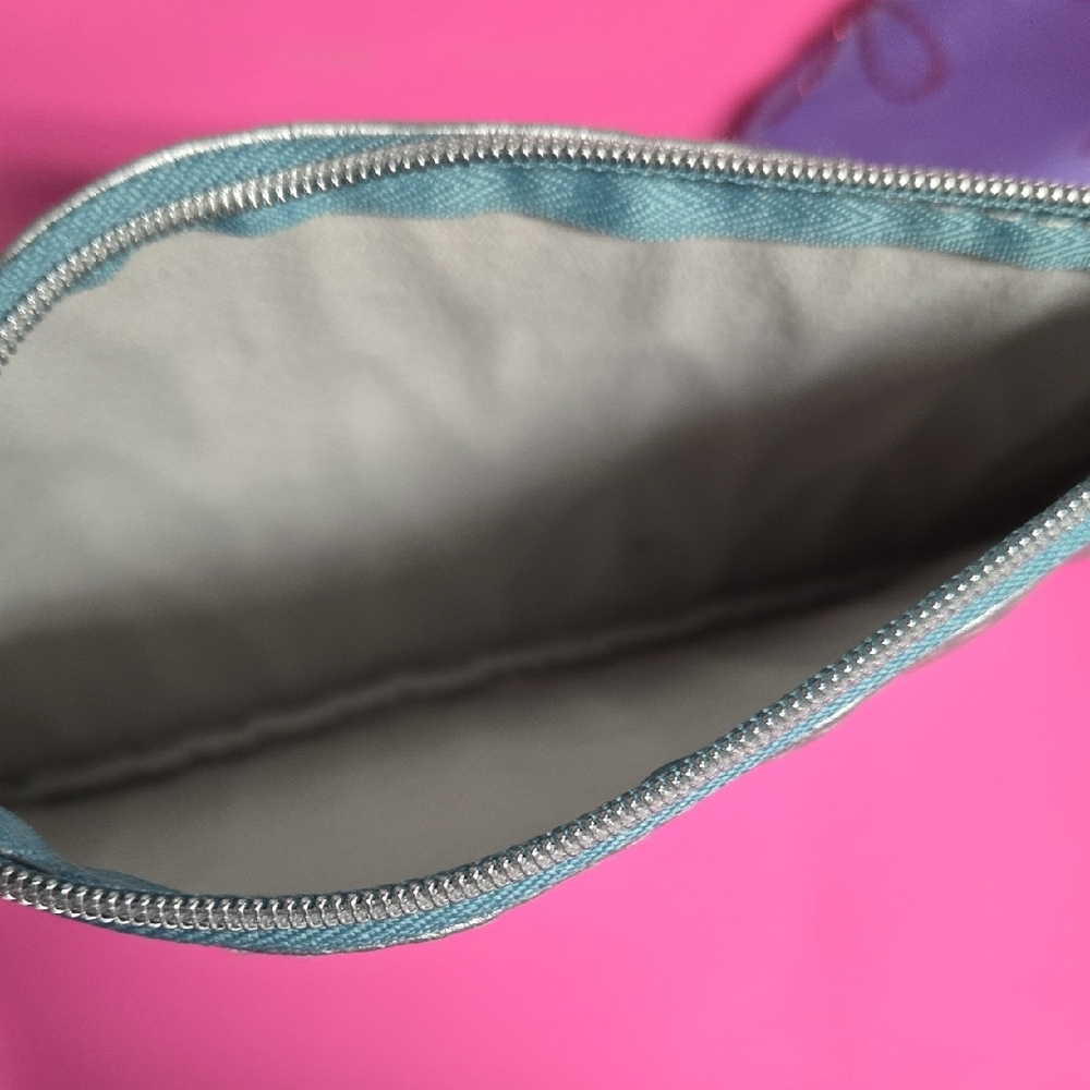 Ipsy Quilted Silver And Bow-Patterned Purple And … - image 3